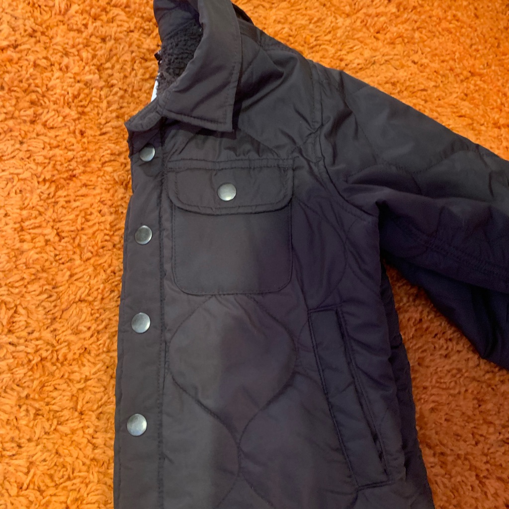 Young Boys Dark Gray Fleece Lined Jacket
